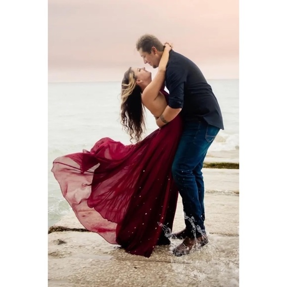 Lulus Heavenly Chiffon Halter Backless Maxi Dress - Picture 11 of 16